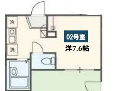 メルディア海老名(ワンルーム/3階)の間取り写真