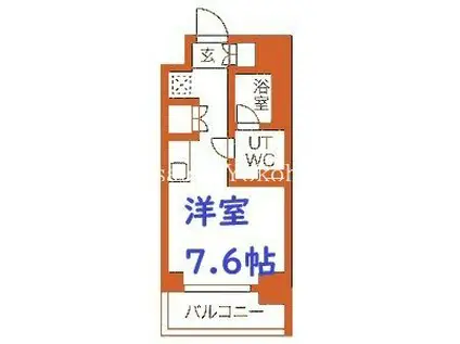 クラリッサ横浜アレッタ(ワンルーム/4階)の間取り写真