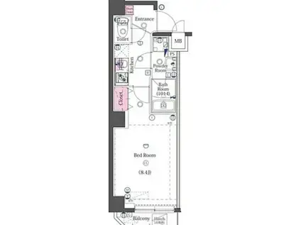 CAFE DE LAPAIX TOKYO(1K/2階)の間取り写真