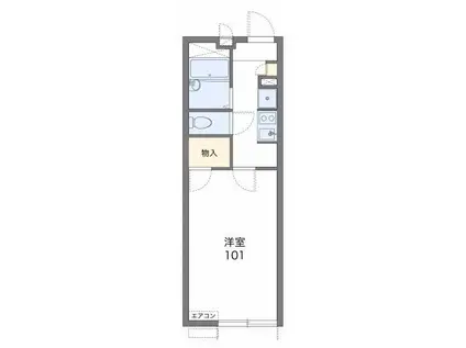 レオパレスパレヴィアーノ(1K/2階)の間取り写真