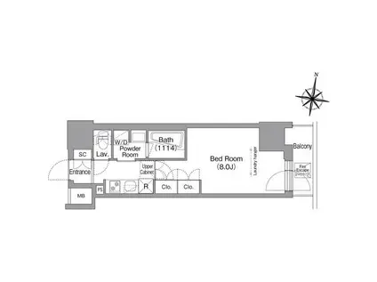 コンフォリア南品川(1K/5階)の間取り写真