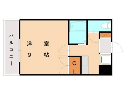 ウェーブコート(1K/3階)の間取り写真