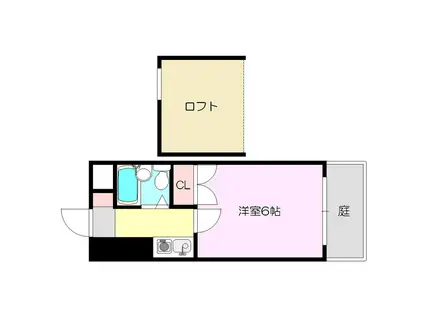 地下鉄今里筋線 井高野駅 徒歩4分 2階建 築34年(1K/2階)の間取り写真