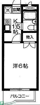シーサイド金沢(1K/3階)の間取り写真