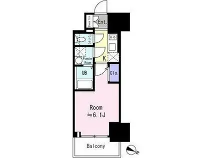 エスリード弁天町ノースプレミア(1K/12階)の間取り写真