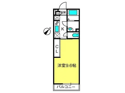 リブリ・仲町(1K/3階)の間取り写真
