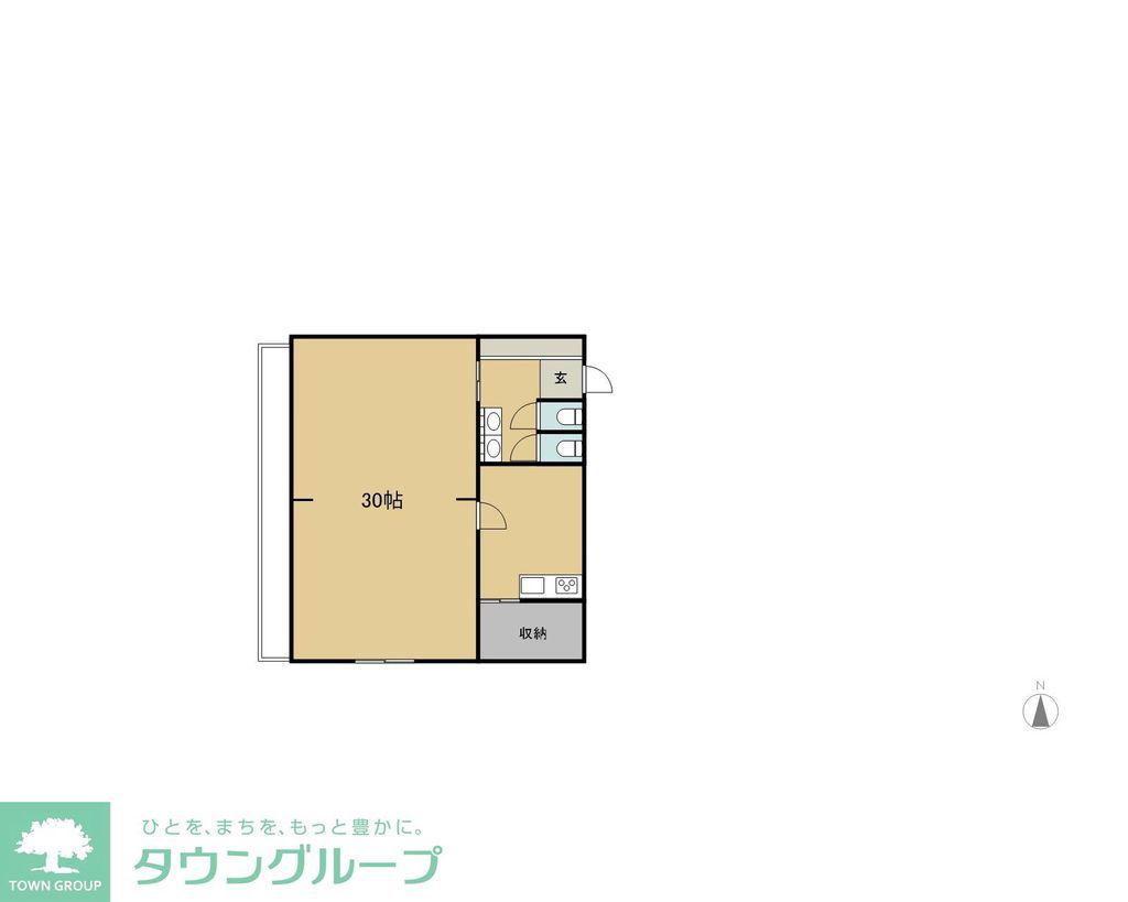 栄光ビル(2LDK/1階)の間取り写真