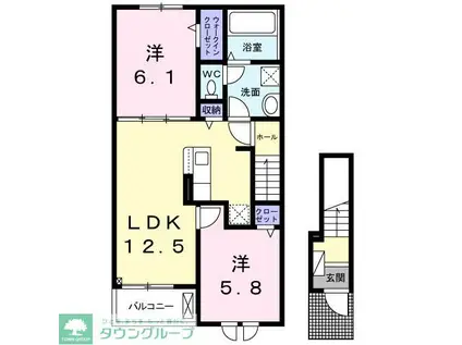 ルミナス・エイト(2LDK/2階)の間取り写真