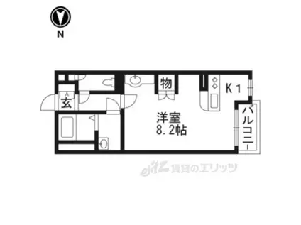 レオネクスト夢追人(1K/2階)の間取り写真