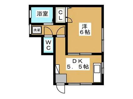 PURE HOUSE(1DK/1階)の間取り写真