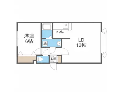 フォーサイトグランテ(1LDK/2階)の間取り写真