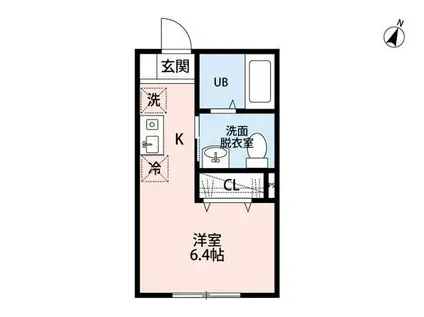 クレイス町田(ワンルーム/1階)の間取り写真