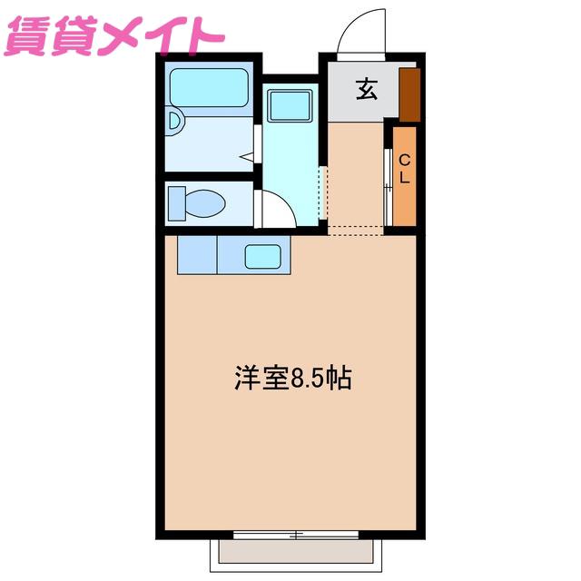 レオパレス大仲(ワンルーム/2階)の間取り写真