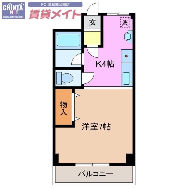コーポイトウ(1DK/1階)の間取り写真