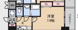 LUXE新大阪IV(1K/5階)の間取り写真