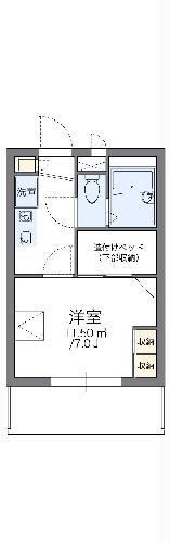レオパレスリモーネII(1K/2階)の間取り写真