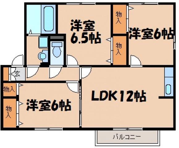 ウェライ2010(3LDK/2階)の間取り写真