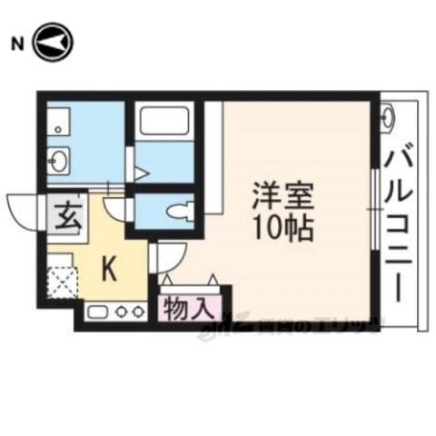 GLADVIS KURAMAGUCHI(1K/2階)の間取り写真