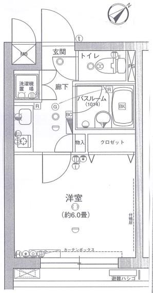 エクセシオーネ赤塚(1K/1階)の間取り写真