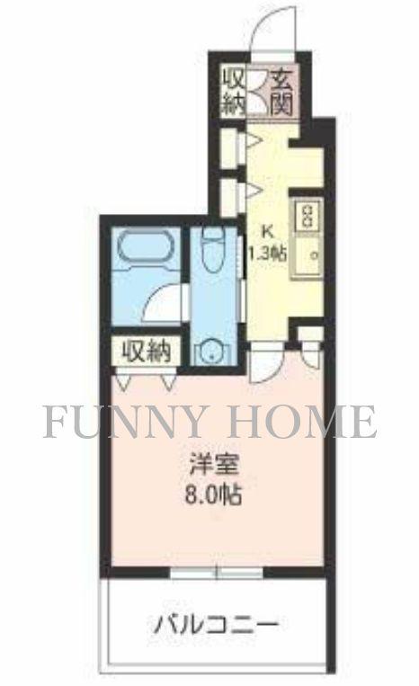 エスティメゾン三軒茶屋II(1K/3階)の間取り写真