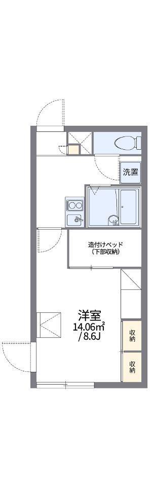 レオパレスラインホルト立石(1K/2階)の間取り写真