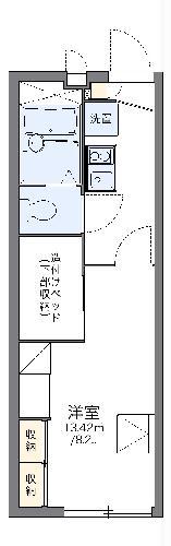 レオパレス唐池公園(1K/2階)の間取り写真
