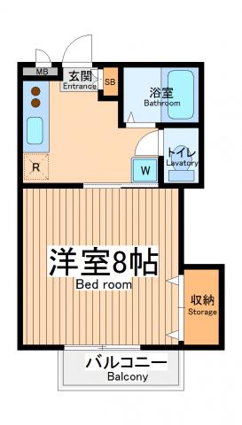 メゾンいなり(1K/2階)の間取り写真