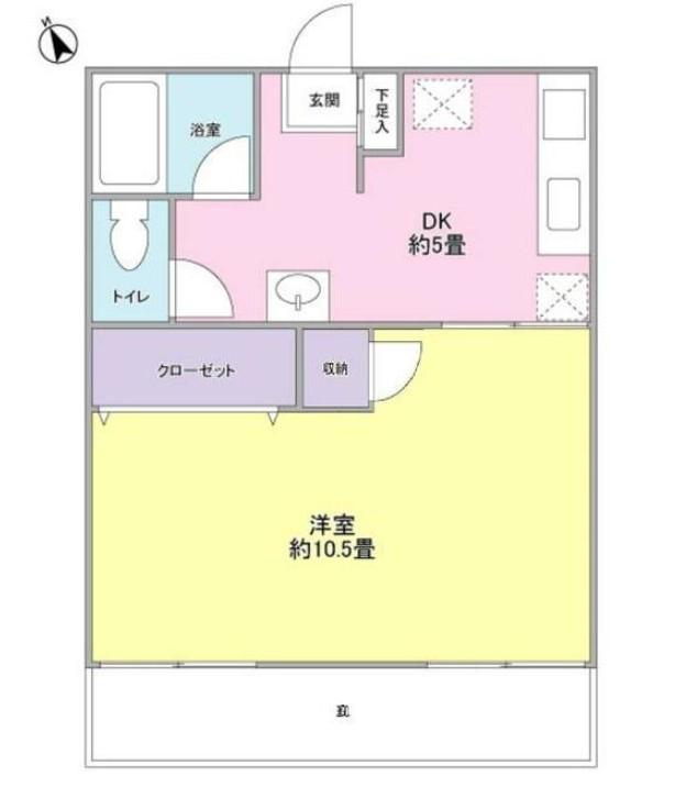 錦ハイツA(1DK/1階)の間取り写真