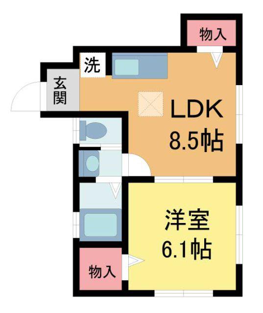 グレイスメゾン(1DK/1階)の間取り写真