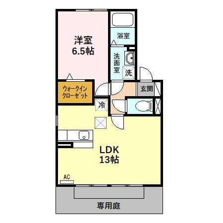 セジュールきよしA(1LDK/1階)の間取り写真