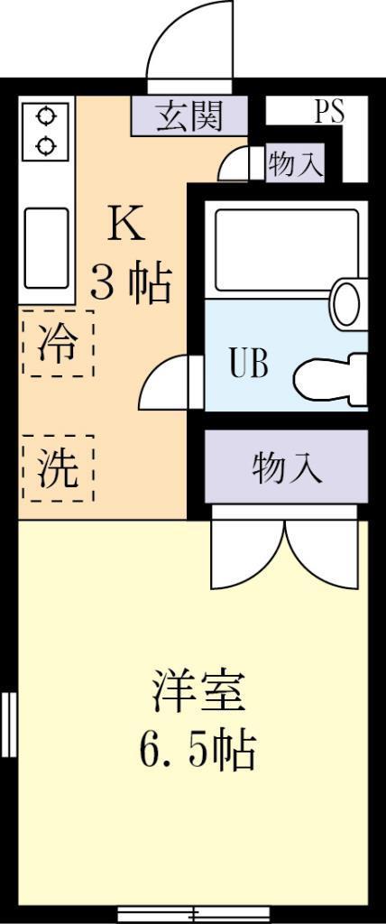 フィルコート刈谷(1K/2階)の間取り写真