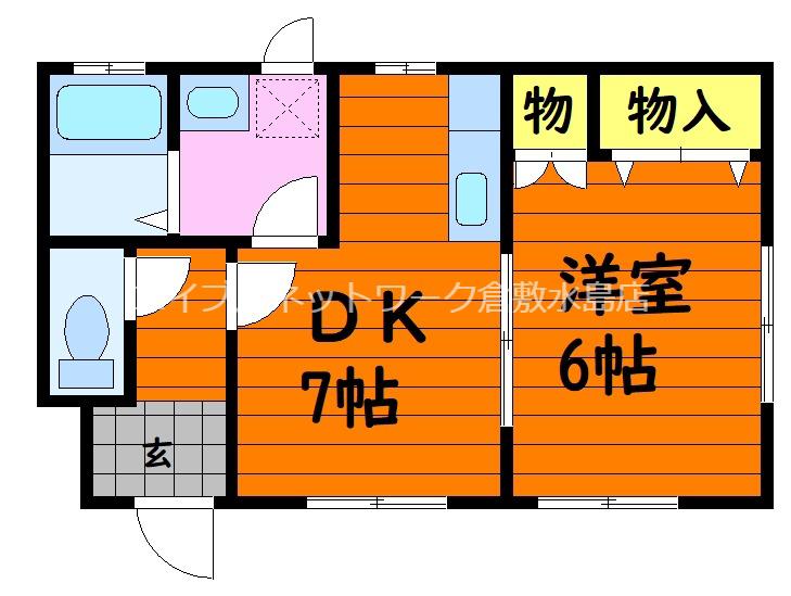 ノーブル寿美(1DK/1階)の間取り写真
