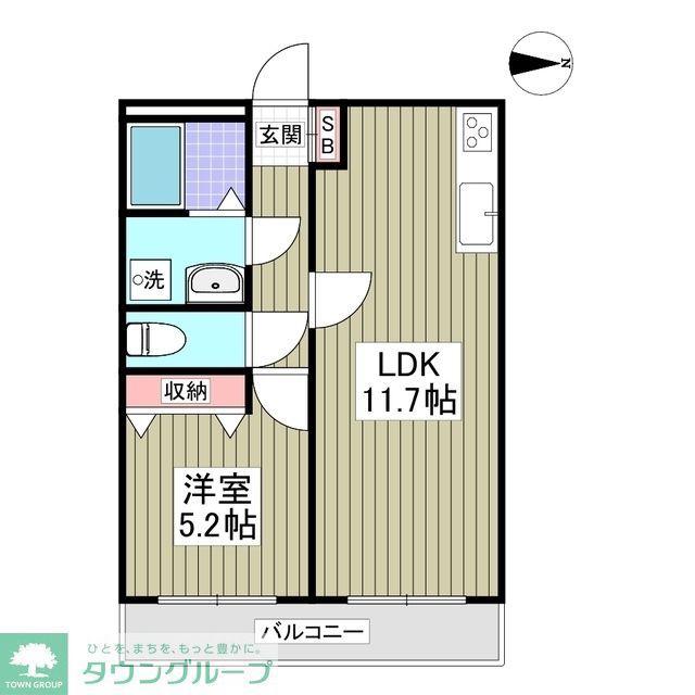リブレス金町東水元 旧 第六竹石マンション(1LDK/3階)の間取り写真