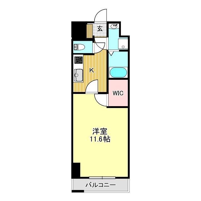 あした葉(1K/5階)の間取り写真