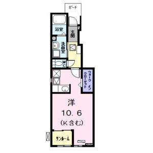 ジュネス(ワンルーム/1階)の間取り写真