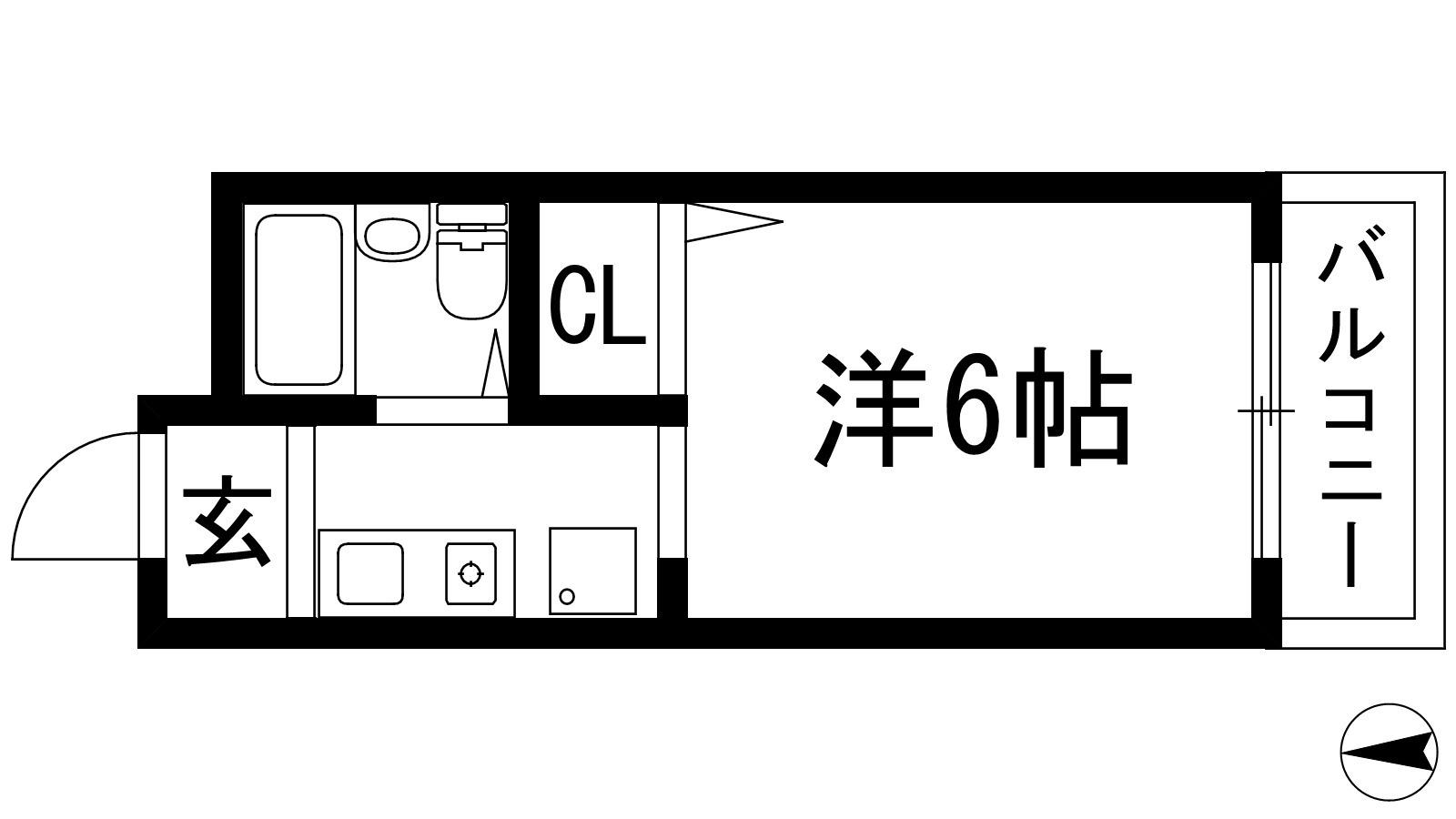 RENATUS伊丹(1K/3階)の間取り写真