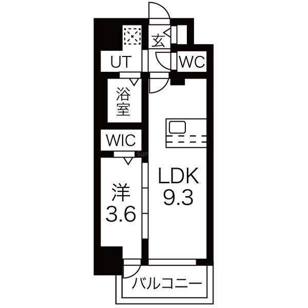 ファステート難波グランプリ(1LDK/5階)の間取り写真