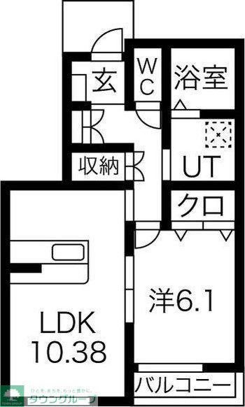 エムズシャトー(1LDK/1階)の間取り写真