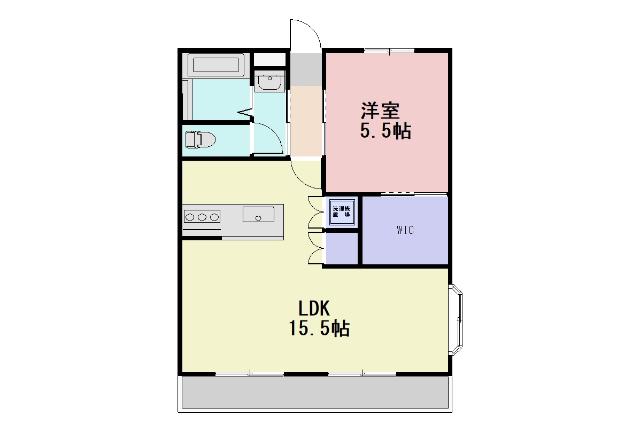 ドヌールマンション(1LDK/2階)の間取り写真