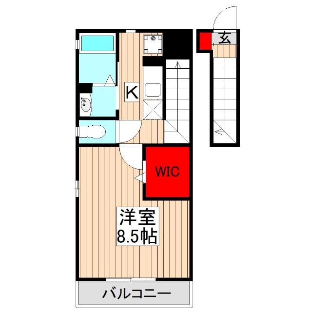 ファミーリエ B・C(1K/1階)の間取り写真