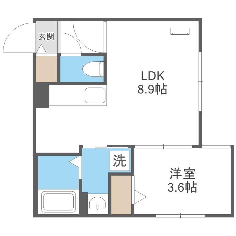 ANDーHONDORI(1LDK/4階)の間取り写真