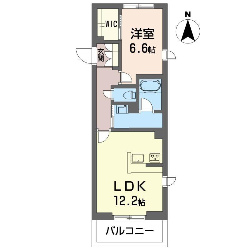 ガーデン鵠(1LDK/3階)の間取り写真
