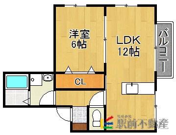 サンビスタ21(1LDK/1階)の間取り写真