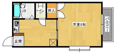 メゾン大通(1K/1階)の間取り写真