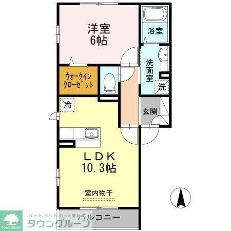プランドール(1LDK/1階)の間取り写真