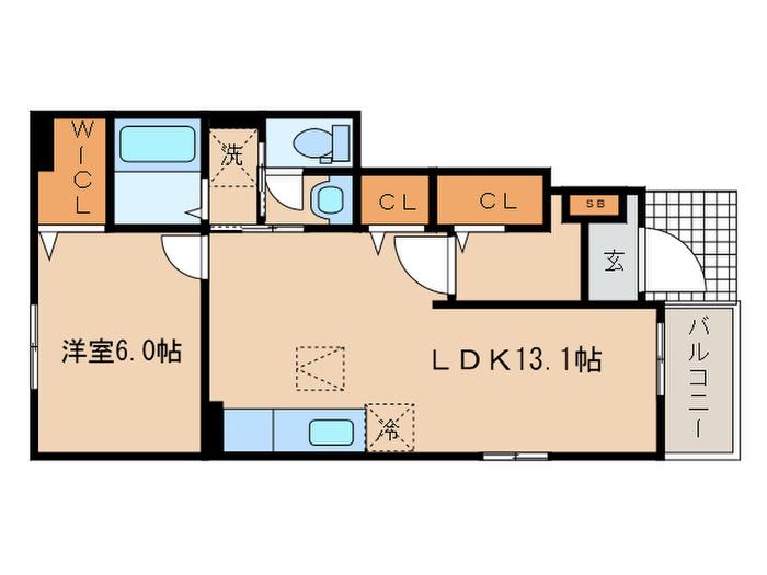 CASA BREEZE(1LDK/1階)の間取り写真