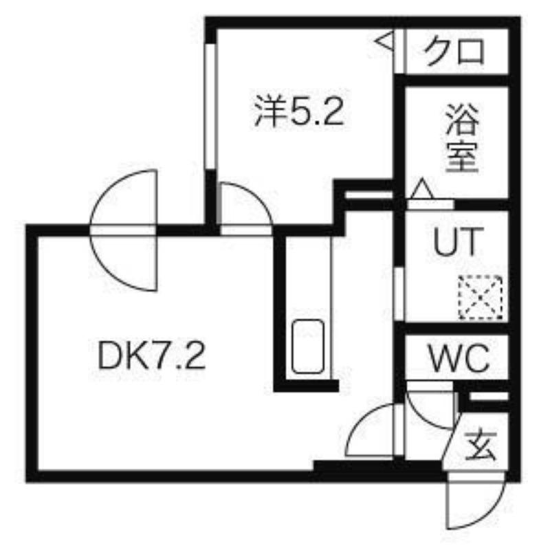 グランディールコリーナ(1LDK/2階)の間取り写真