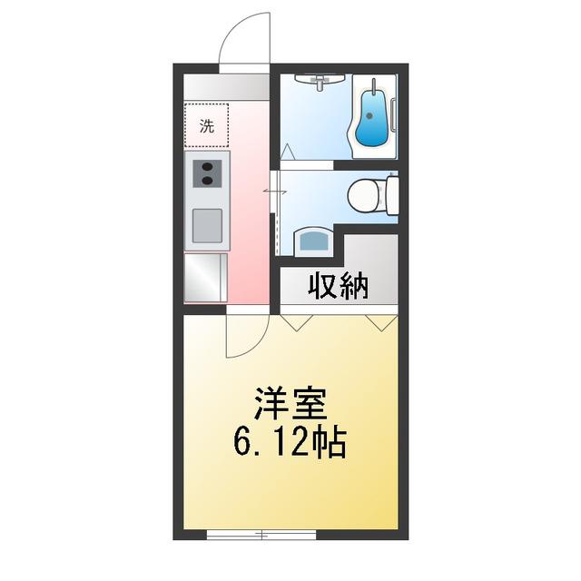 南矢名Mアパート(1K/1階)の間取り写真