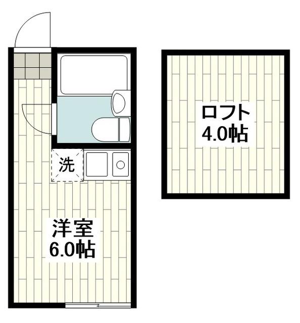 ユナイト浅田ジェシカ・ウォルター 仲手ゼロ諸費用5万円前後(ワンルーム/1階)の間取り写真