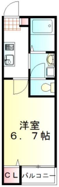 アークシティ月吉町(1K/2階)の間取り写真